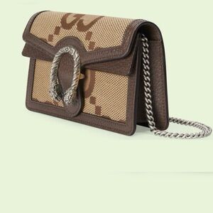 Authentic Gucci Jumbo GG Canvas Super Mini Dionysus Shoulder Bag